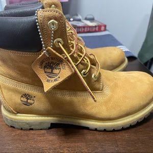 Gold brushed Timberland Boots
